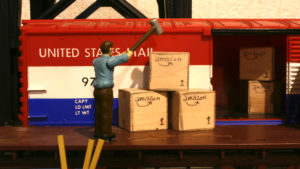 USPS Railway Post Office worker