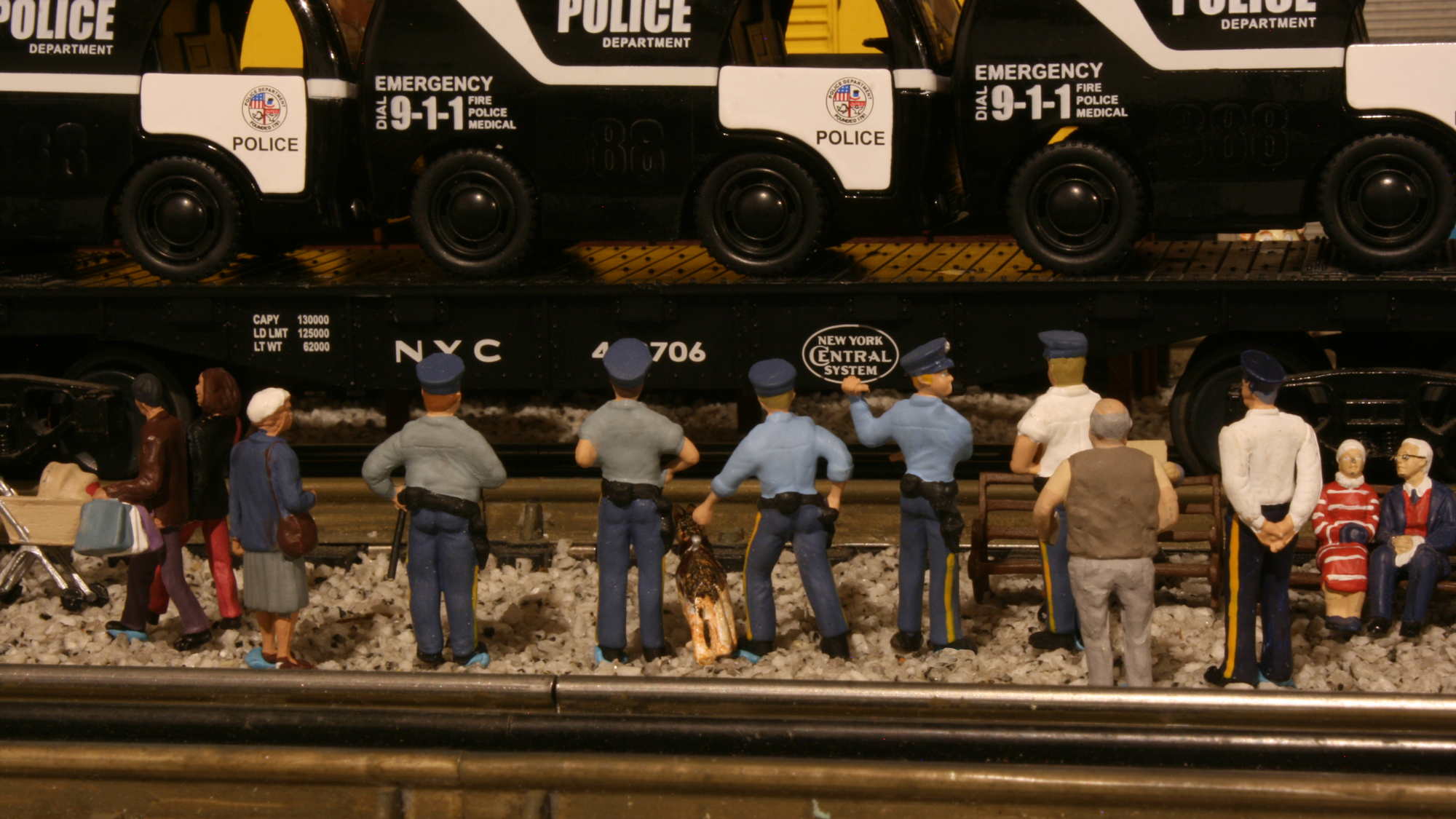 Everett Police line up with excitement as their new patrol cars are delivered.